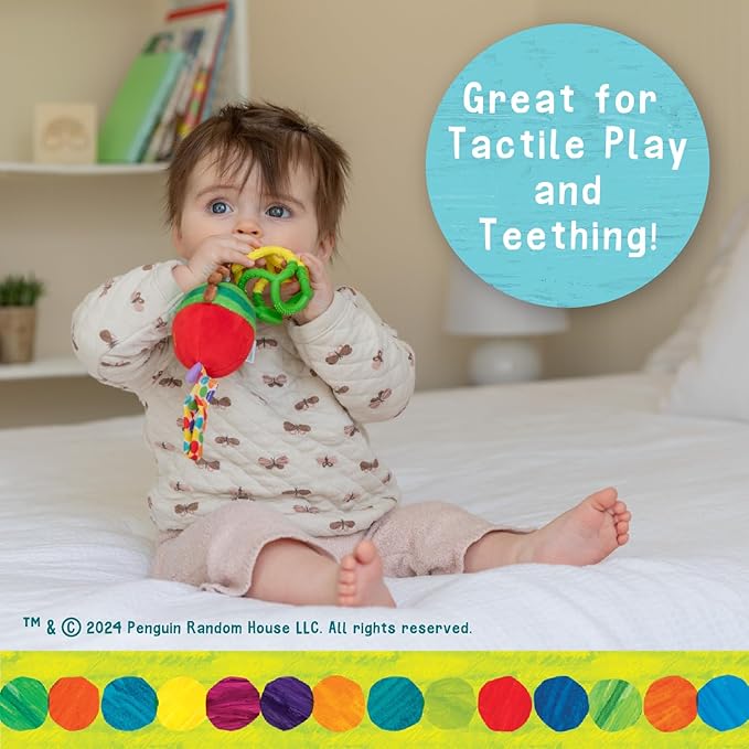 Eric Carle Very Hungry Caterpillar Chime Toy with Silicone Gummi Ogobolli ??Makes Sound When Shaken and Great for Teething