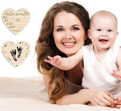 Thyle Baby Announcement Sign Wooden Baby Name Sign for Hospital