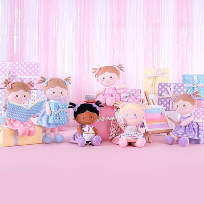Onetoo First Baby Doll Plush Rag Doll Sleeping Cuddle Buddy 14"（Milly Series）