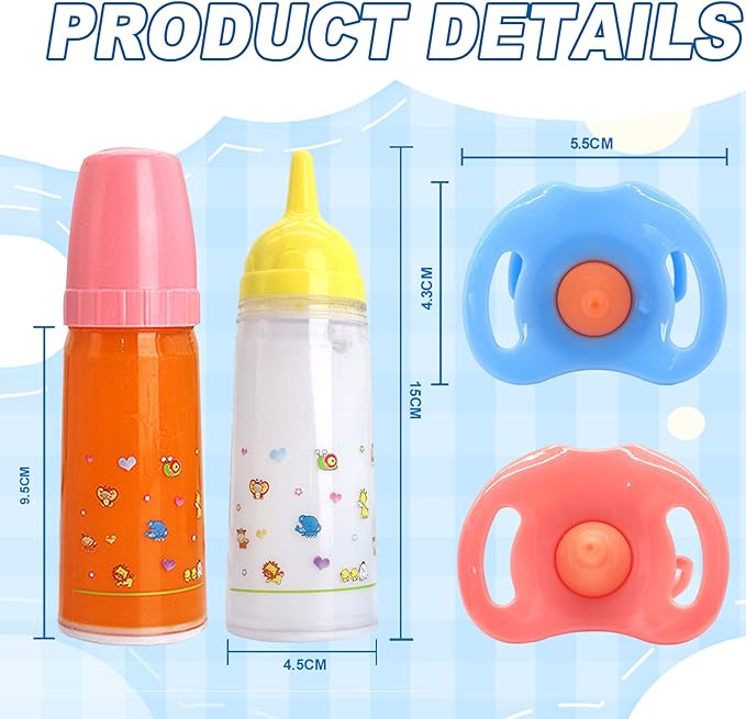 Doll Bottle Set, Baby Doll Disappearing Magic Bottles - 6 6 in