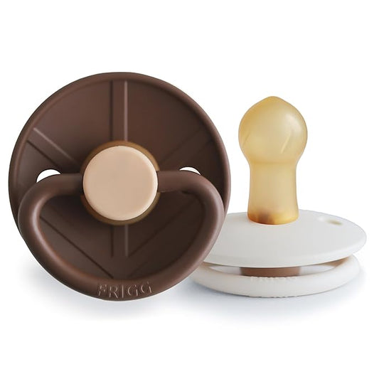 FRIGG Little Viking Natural Rubber Baby Pacifier 2-Pack | Made in Denmark 0-6 Months)