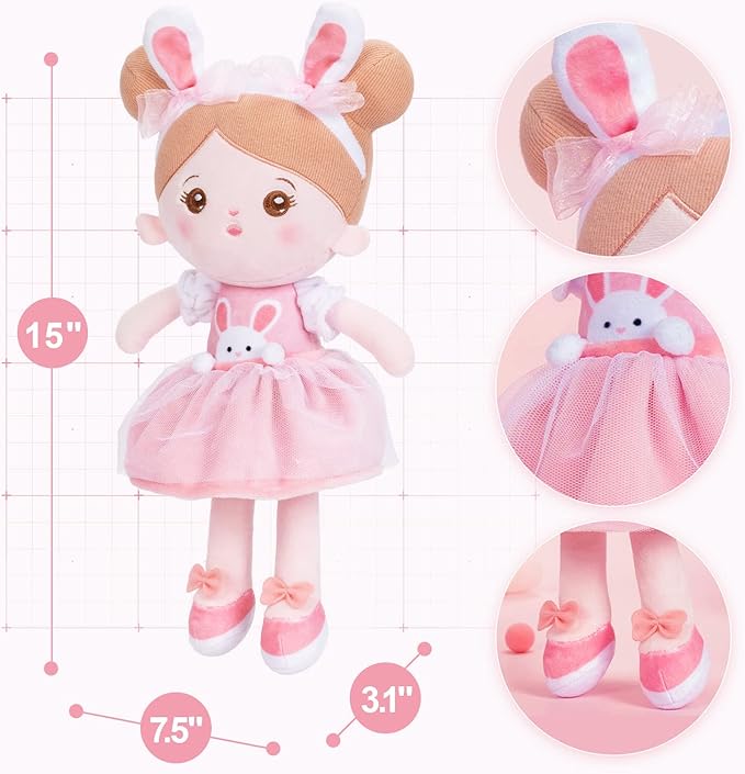 OUOZZZ Soft Baby Doll for Girls - My First Baby 15"