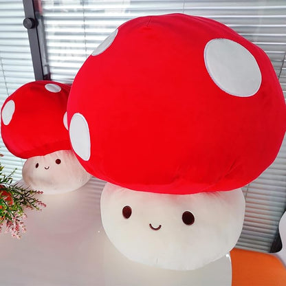 Large Mushroom Plush Toy, Mushroom Stuffed Animal Hugging Throw Pillow Plushies Doll Toy 23.6inch)