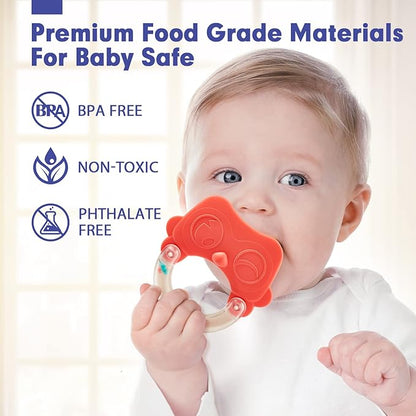 hahaland Baby Toys 0-6 Months - Baby Teething Toys for Babies 0-6 Months 6-12 Months 0-3-6-12 Months