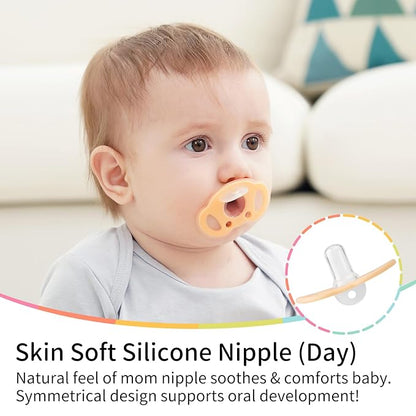 Mobella Koala Pacifiers 0-3 Months, Silicone Baby Pacifier for Breastfed Babies 2 Pack