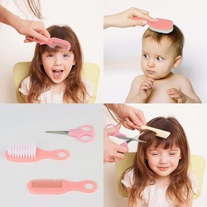 Baby Grooming and Healthcare Kit, Portable Baby Safety Care Set with Hair Brush Comb Nail Clipper Nasal Aspirator for Nursery Newborn Infant Girl Boy (27 in 1