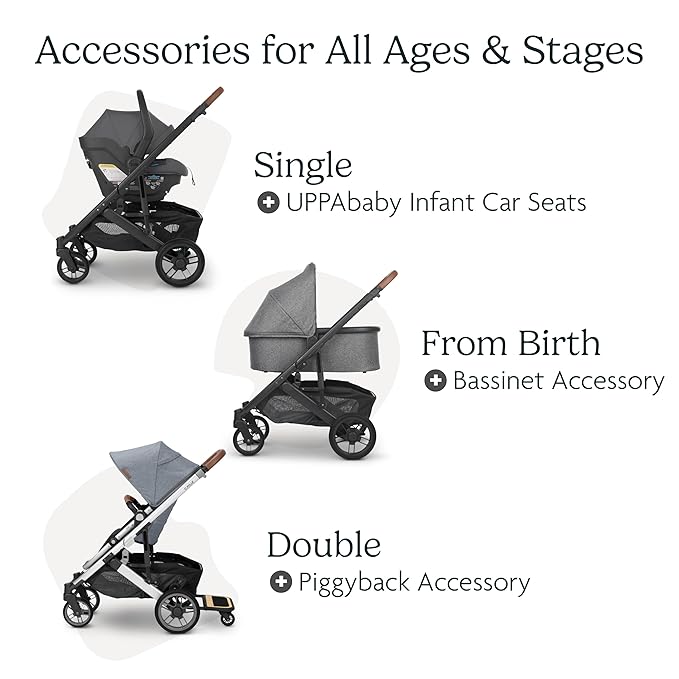 UPPAbaby Cruz V2 Stroller/Full-Featured Stroller with Travel System Capabilities/Toddler Seat, Bumper Bar, Bug Shield, Rain Shield Included/Greyson (Charcoal Mélange/Carbon Frame/Saddle Leather)