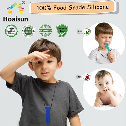 Chewy Necklace Sensory Boys and Girls, 8 Pack Sensory Chew Necklaces for Kids with Autism