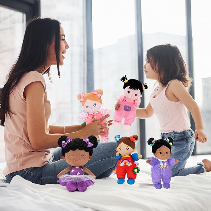 OUOZZZ 15in Soft Baby Doll Plush Toy - African American