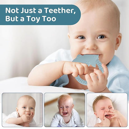 2 Packs Baby Teether Silicone Teething Toys for Babies 0-6 6 to 12 Months B2