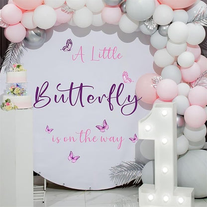 Butterfly Baby Shower Party Decal for Backdrop A Little Butterfly