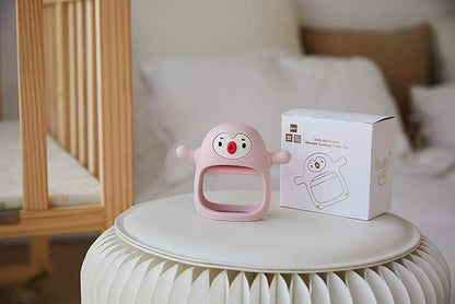 Smily Mia Penguin Buddy Never Drop Silicone Baby Teething Toy for 0-6month nfants, Baby Chew Toys for Sucking Needs 3-6Months,Car Seat