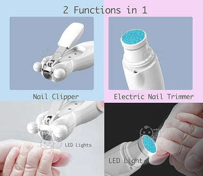 Royal Angels Rechargeable Baby Nail Clippers 20 in 1, Safe Electric Nail Trimmer