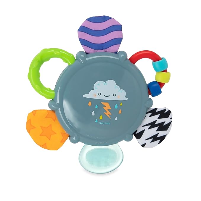 Nuby Look-at-Me Mirror Teether Toy, Colors May Vary