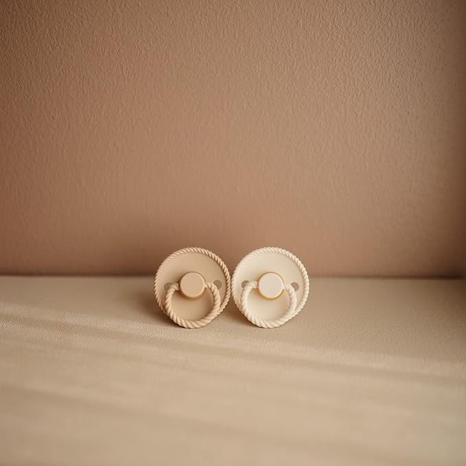 Frigg Rope SilkySoft Silicone Baby Pacifier | Made in Denmark 6-18 Months)