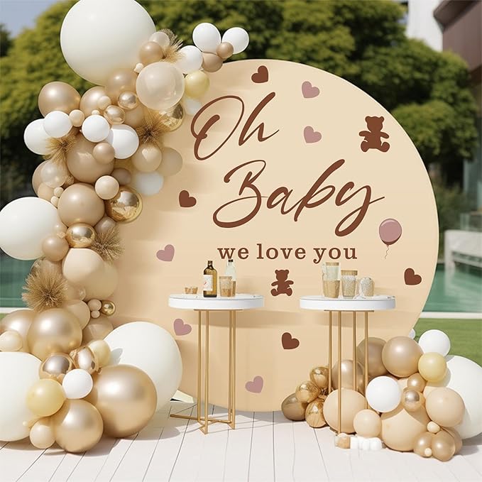 Oh Baby Party Decals Baby Shower Sign Decor for Backdrop