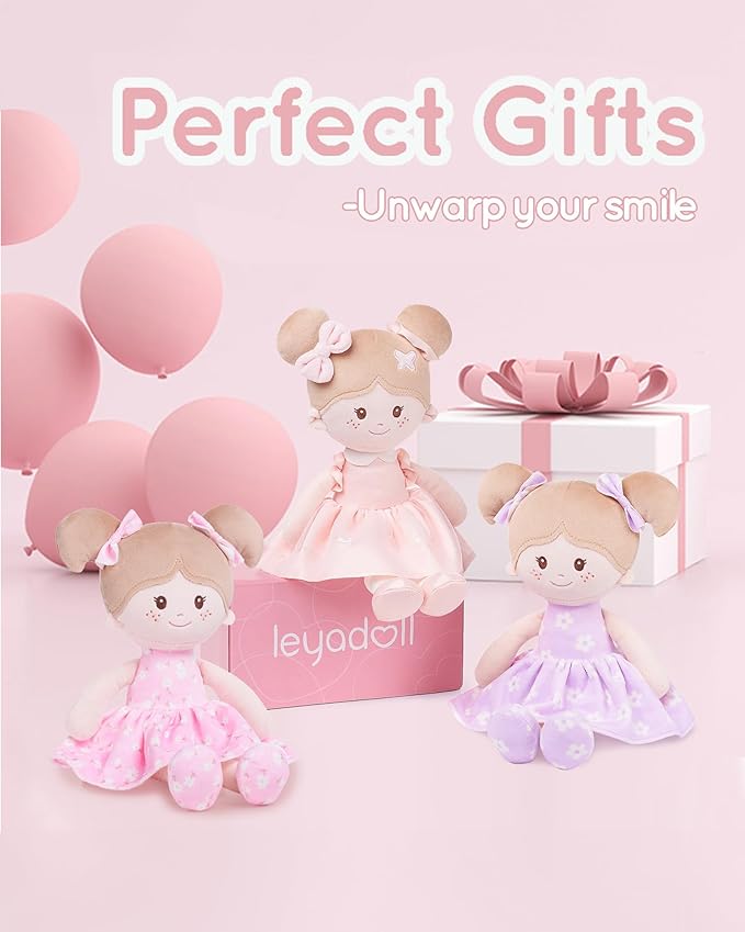 Soft Baby Doll Toys (12''), My First Baby Rag Doll for 1 Year-Old Girl Birthday Gift