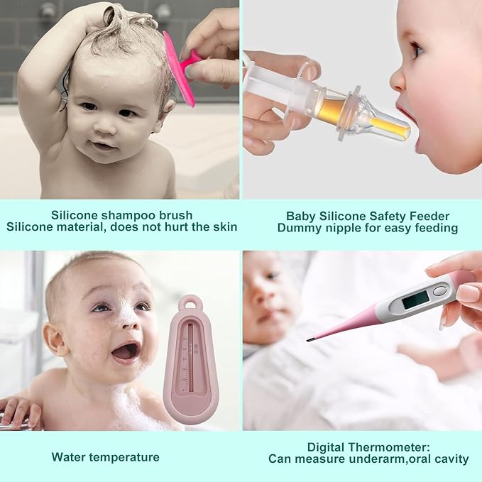 Baby Grooming Kit, 25 in 1 Baby Healthcare and Grooming Kit, Baby Electric Nail Trimmer Set Newborn Nursery Health Care Set for Newborn Infant Toddlers Boys Girls Shower Gifts (0-4 Years+)