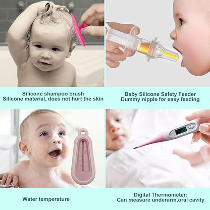 Baby Grooming Kit, 25 in 1 Baby Healthcare and Grooming Kit, Baby Electric Nail Trimmer Set Newborn Nursery Health Care Set for Newborn Infant Toddlers Boys Girls Shower Gifts (0-4 Years+)