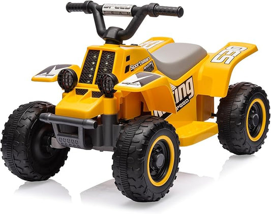 Hetoy 6V Kids Ride On Electric ATV, Ride Car with LED Headlights 1-3 Boys