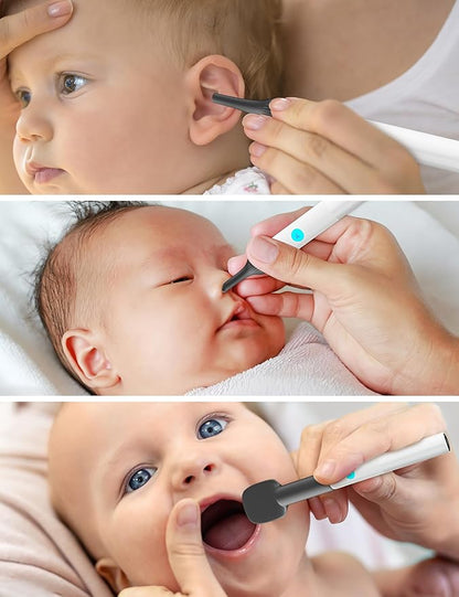 OTTOLIVES Baby Ear, Nose, Throat Examination Set with HD Camera, Home ENT Scope with 6LED Light, Ear Checker Tool, Baby Healthcare and Grooming Kit, Registry Essential Kit