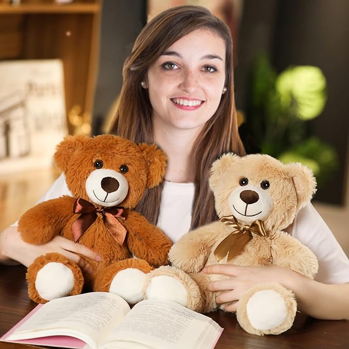 Teddy Bear Plush Cute Stuffed Animal Toys Pillow Bear Doll (13.7In/35CM, Pink)
