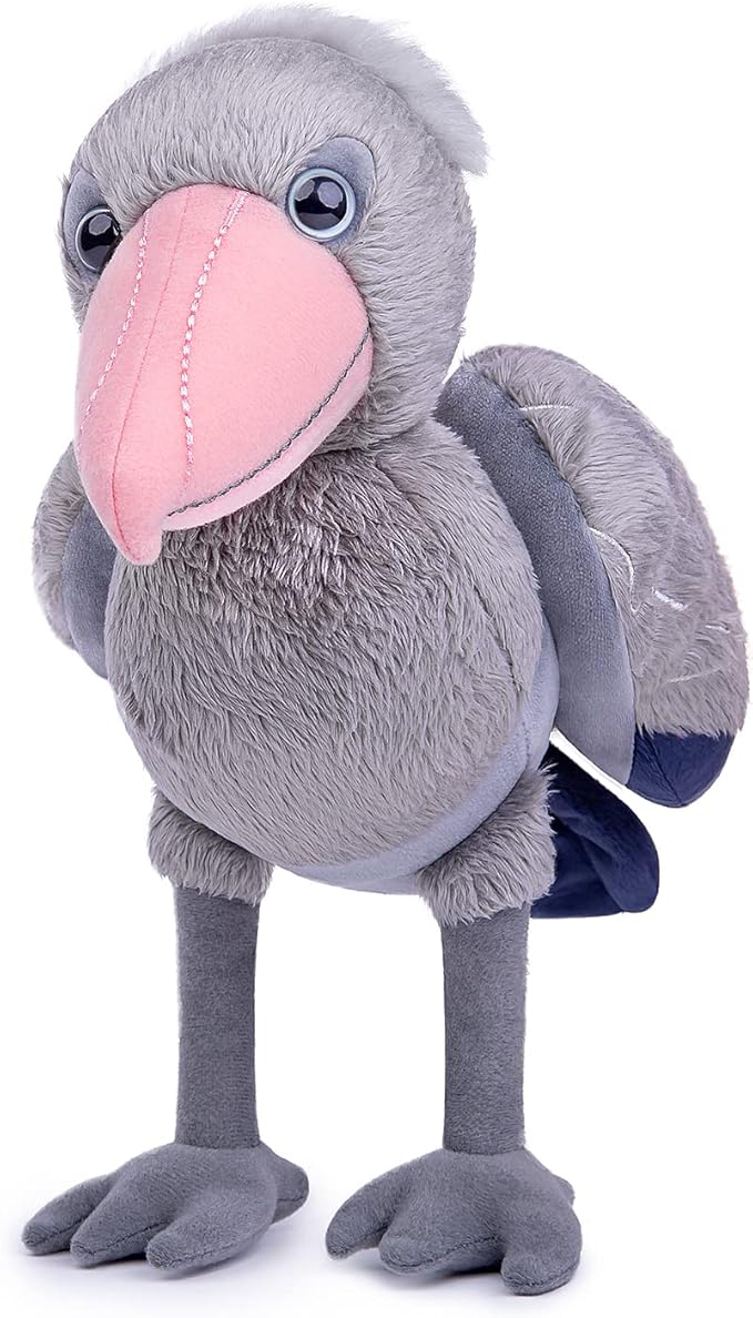 ZHONGXIN MADE Simulation Shoebill Plush Toy Stuffed Animals - Soft Realistic 10” Gray Shoebill Balaeniceps Rex Doll, Cute Toys Real Plushie Toy Home Decoration