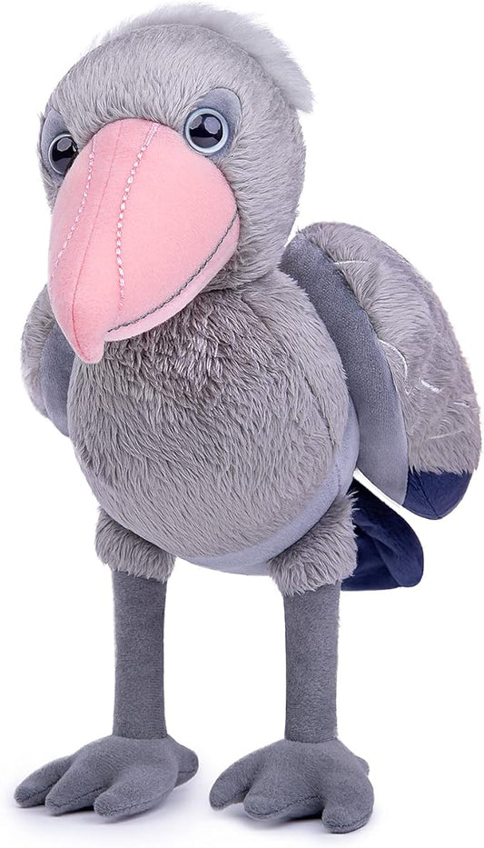 ZHONGXIN MADE Simulation Shoebill Plush Toy Stuffed Animals - Soft Realistic 10” Gray Shoebill Balaeniceps Rex Doll, Cute Toys Real Plushie Toy Home Decoration