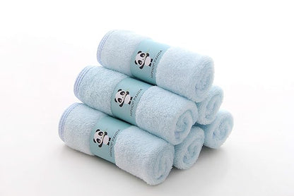 HIPHOP PANDA Baby Washcloths, Rayon Made from Bamboo - 2 Layer Ultra Soft Absorbent Newborn Bath Face Towel 6 Pack