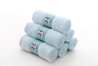 HIPHOP PANDA Baby Washcloths, Rayon Made from Bamboo - 2 Layer Ultra Soft Absorbent Newborn Bath Face Towel 6 Pack