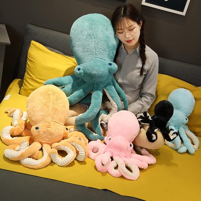 Octopus Stuffed Animals Octopus Plush Doll Toys Octopus Stuffed Toys Gift for Kids and Lovers for Birthday, Christmas Day(25.6-inch Pink)