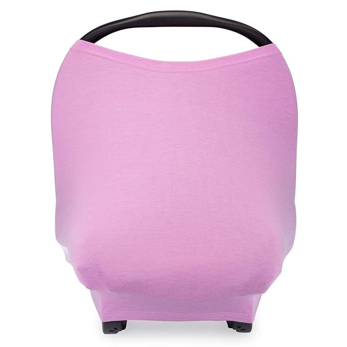 Parker Baby Co. 4 in 1 Car Seat Cover for Girls and Boys - Stretchy Carseat Canopy, Nursing Cover, Grocery Cart Cover, High Chair Cover - Lily