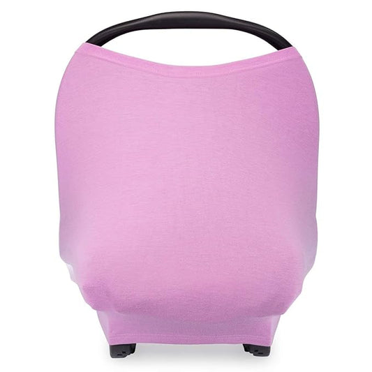 Parker Baby Co. 4 in 1 Car Seat Cover for Girls and Boys - Stretchy Carseat Canopy, Nursing Cover, Grocery Cart Cover, High Chair Cover - Lily
