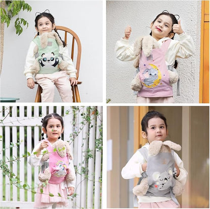 GAGAKU Baby Doll Carrier Kids Toy Baby Carrier Dolls Toy Baby Doll Sling Reborn Baby Doll Carrier with Adjustable Straps for Stuffed Animal Doll Accessories - Pink