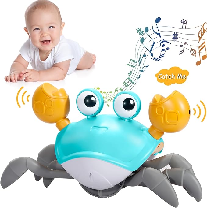 Crawling Crab Baby Toy Gifts Infant Tummy Time Toys Build 0-6 6-12 1-3 4+