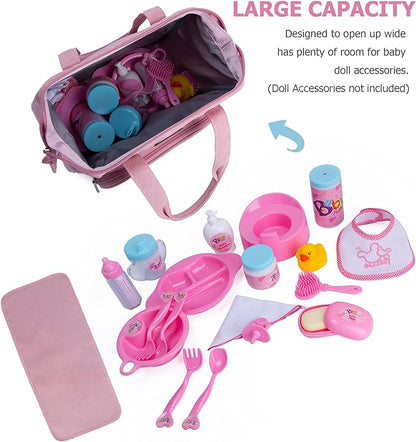 Bebamour Baby Doll Bag with Doll Changing Pad Carry Baby