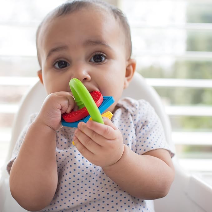 Dr. Brown's Learning Loop, Baby Teether Ring with Multiple Shapes & Textures 100% Silicone, 3m+