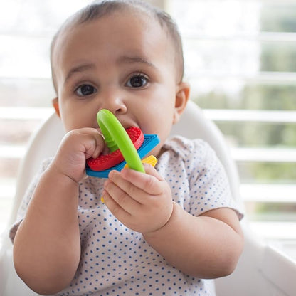 Dr. Brown's Learning Loop, Baby Teether Ring with Multiple Shapes & Textures 100% Silicone, 3m+