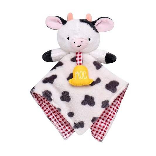 Baby Starters Plush13 in. Snuggle Buddy Blanket with Crinkle, Rattle and Satin