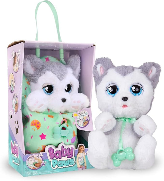 IMC Toys Baby Paws - Siberian Husky Puppy with Carrier 5 Adorable 4+