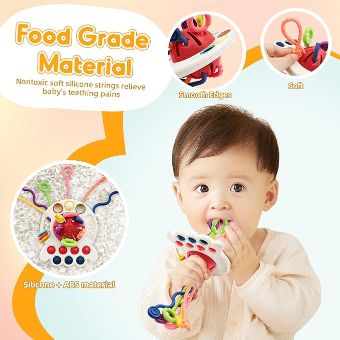 AiTuiTui Sensory Montessori Baby Toys 6 to 12 Months, Toddler Travel Toys for 1 2 Year Old Boy Girl Birthday Gifts 9 10 18 Months