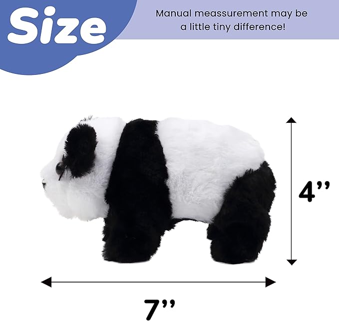 Hopearl Crawling Panda Interactive Electronic Pet Plush Toy with Sounds 7''