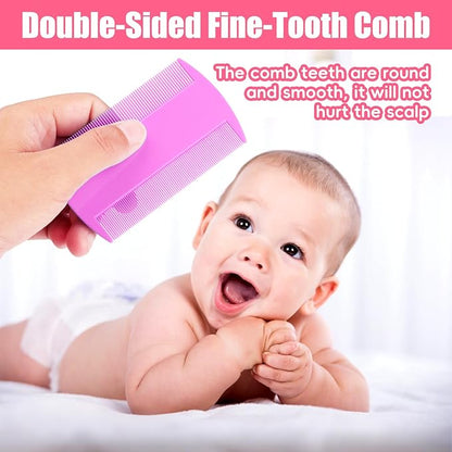 Cradle Cap Brush for Babies, 5Pcs Cradle Cap Treatment Set with Soft Bristle Brushes Silicone Scrubber Fine-Tooth Comb for Newborn Bathing Essentials Baby Brush and Comb Set (Pink)