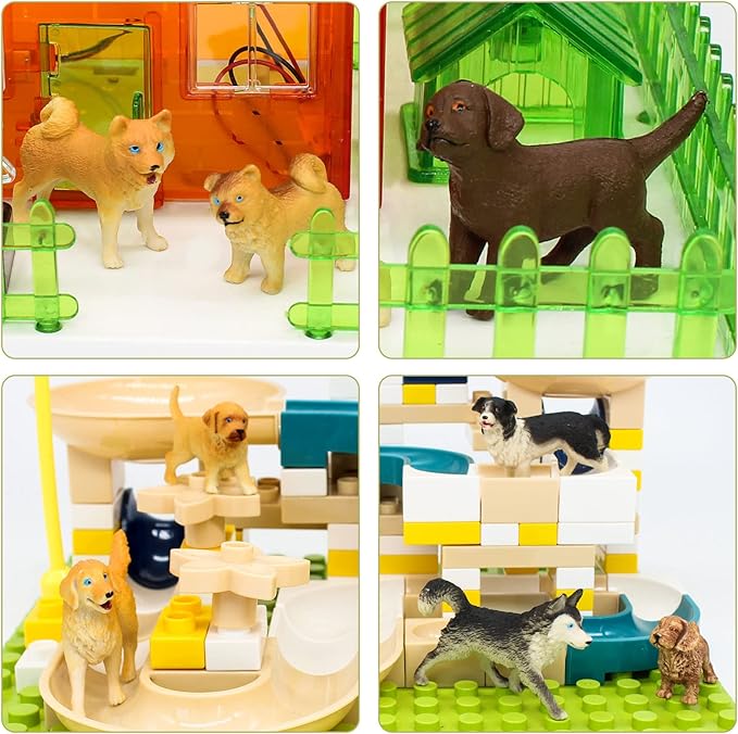 iftnotea 8PCS Small Dog Figurines for Kids Puppy Toy Figures