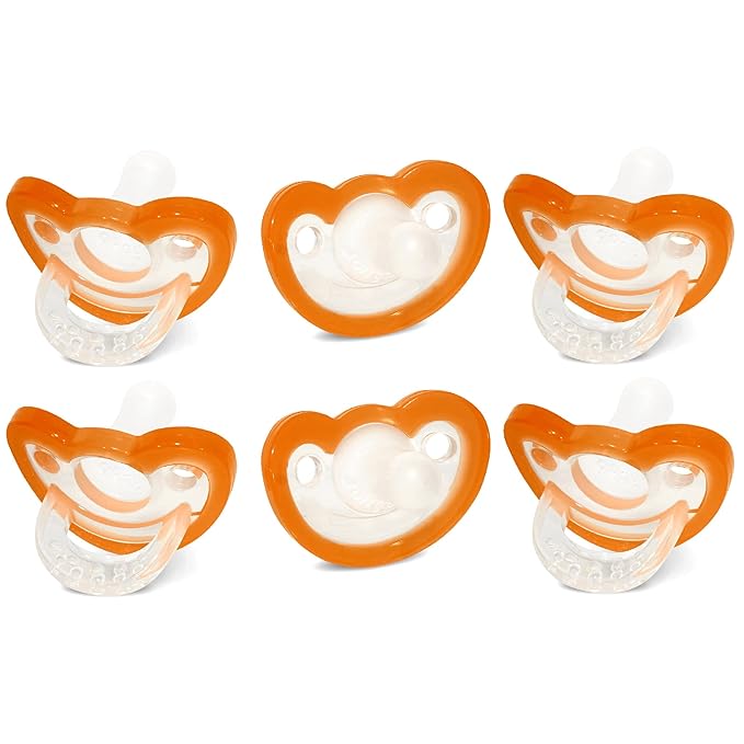 RaZbaby JollyPop Baby Pacifier for Newborns 0-3m - Soft BPA Free Medical Grade Silicone Made in The USA with a Durable one Piece Construction 6