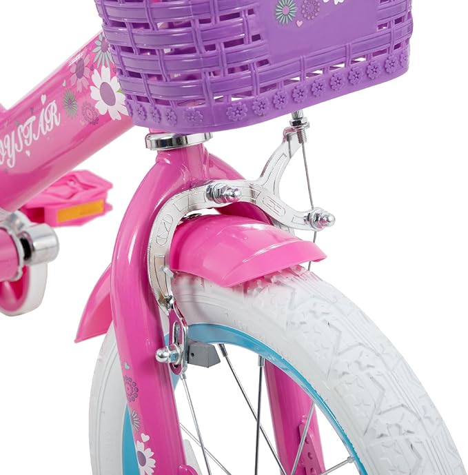 JOYSTAR Little Daisy Kids Bike for Girls Boys Ages 2-7 Years, 12 14 16 Inch Girls Bikes with Doll Bike Seat & Streamers