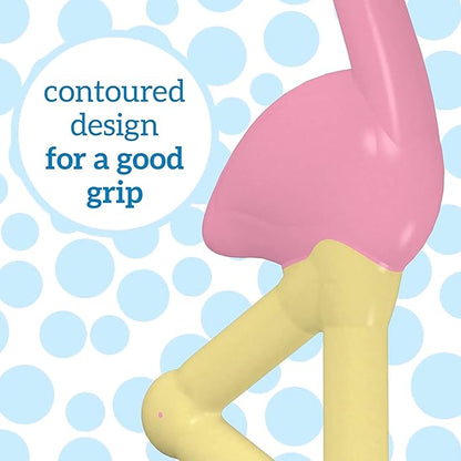 Dr. Brown's Baby and Toddler Toothbrush, Flamingo 1-Pack, 1-4 Years