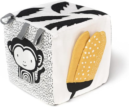 Wee Gallery Soft Block, Jungle - Sensory Stimulation Baby Toy 0-3-6-9-12-24 Months