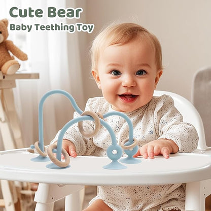 Baby Teething Chew High Chair Suction Toys - Baby Teething Toys Silicone Teethers, Baby Table Toys 6 12 18 Months