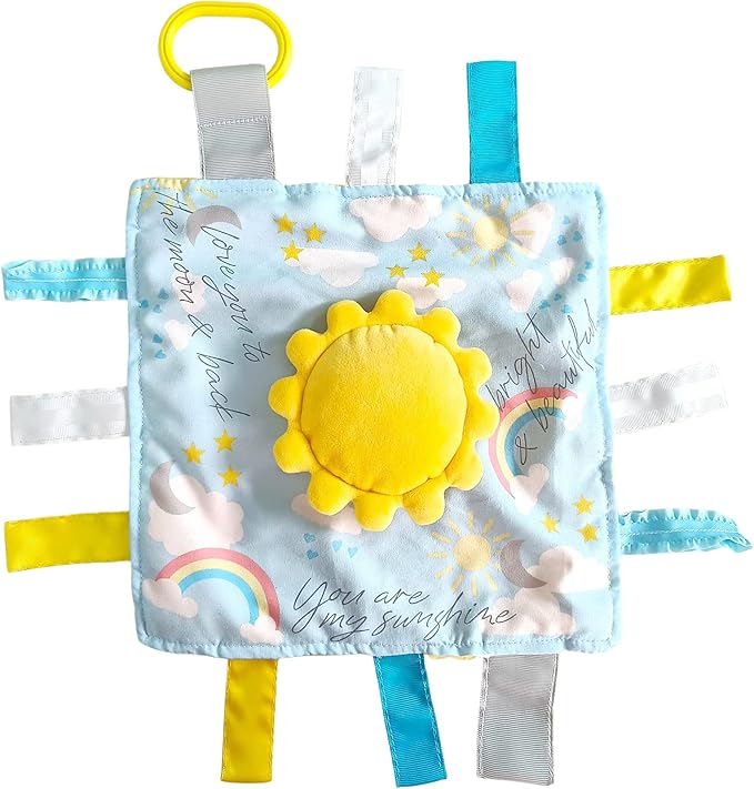 Baby Jack & Co 10x10 Sunshine Lovey Tag Toys for Babies - Baby Toys